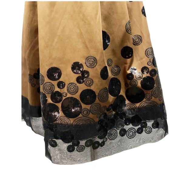 AYSHA Cocktail Dress Black Bronze Sequins Sleeveless Fit & Flare Party 0 EUC - Picture 5 of 9